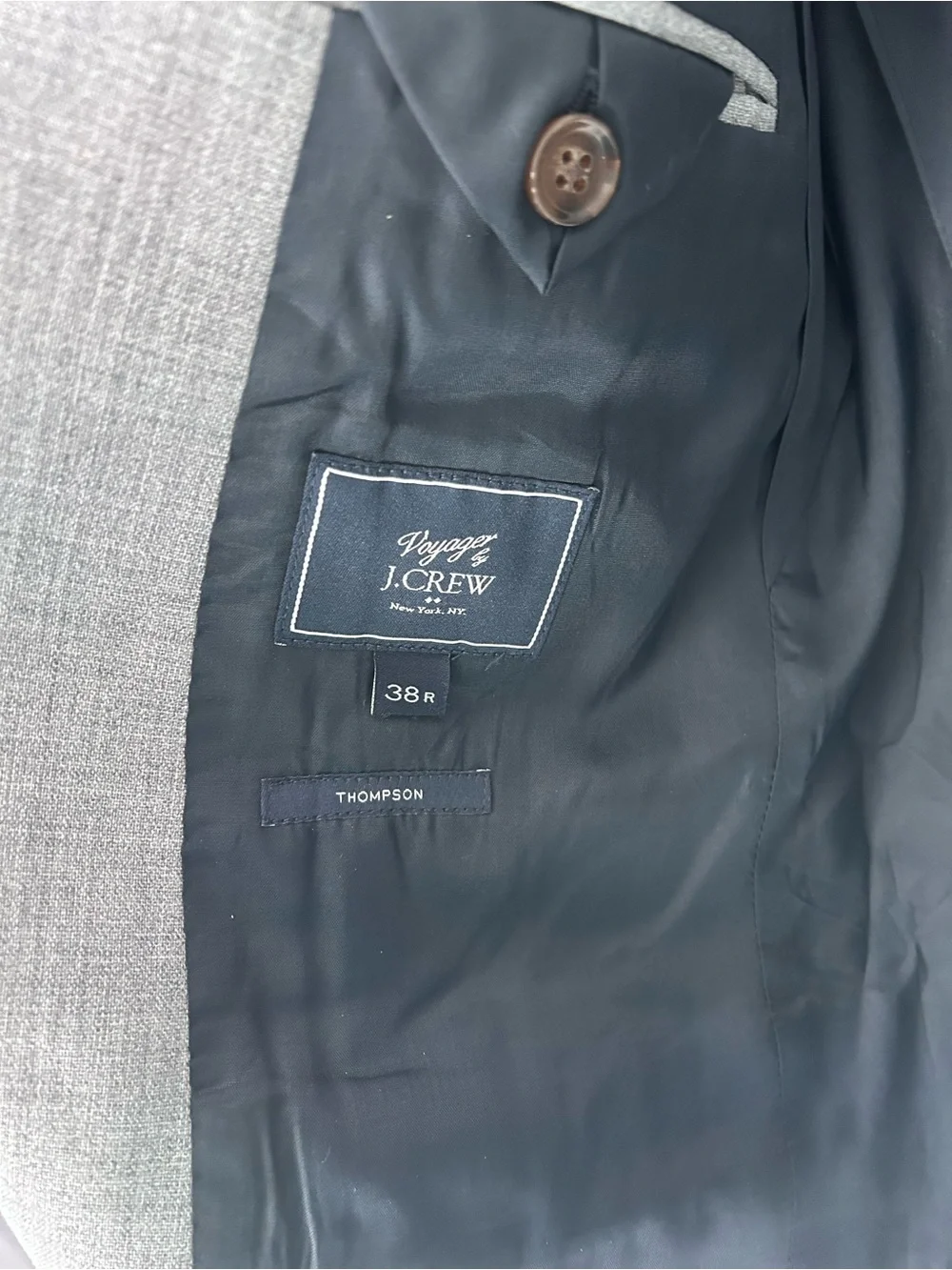 Voyager by J. Crew Light Gray Two-Button Sport Coat
